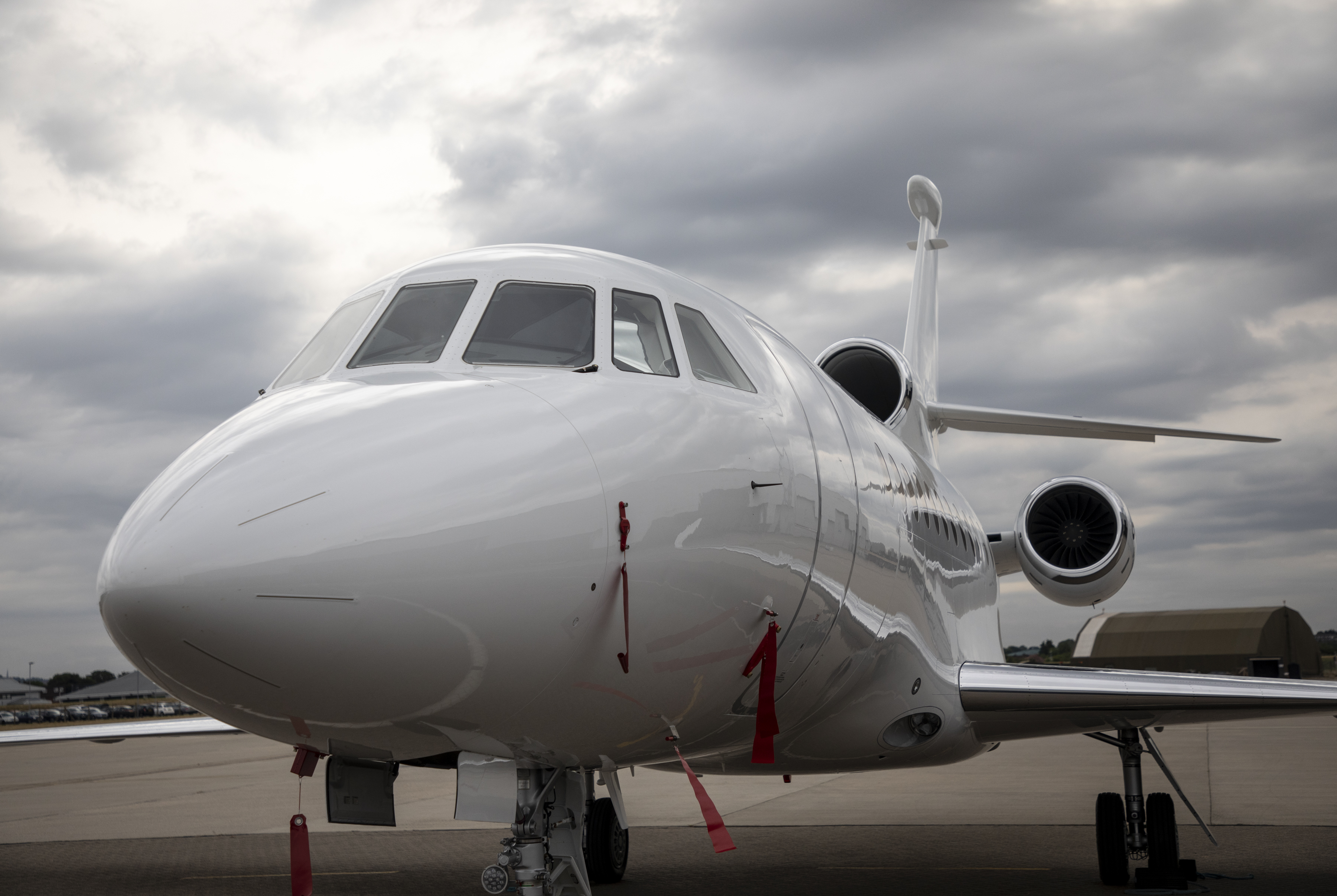 Image shows the Envoy aircraft on the airfield.